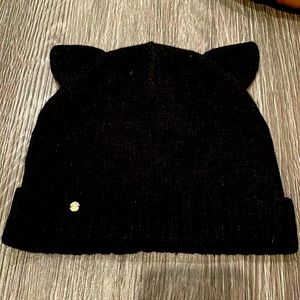 Kate Spade black hat with cat ears.